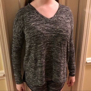 Old Navy Oversized Grey V-Neck Sweater